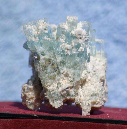 Aquamarine crystal cluster